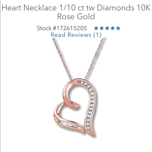 Rose Gold Kay Jewelers Heart Necklace 